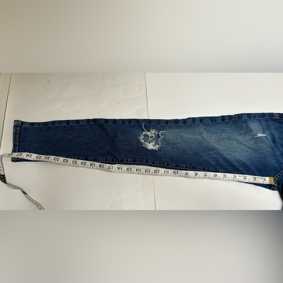 Forever 21 stretch high rise skinny jeans with holes in knees‎ stretchy size 26 - Picture 3 of 7